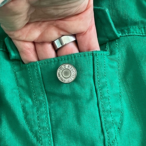 Old Navy Vibrant Green Denim Jacket - Picture 9 of 12